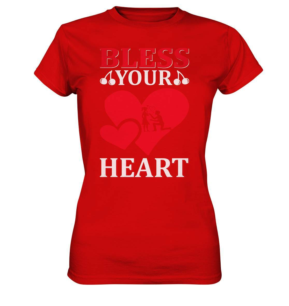 Christliches Geschenk zum Valentinstag mit Aufschrift Bless Your Heart - Ladies Premium Shirt-14 Februar,be my valentine,bless your heart,couple,große Liebe,Lehrer Valentinstag,lover,tag der verliebten,valentines day,Valentinstag,Valentinstag Geschenk,Valentinstag Ideen,Valentinstag Partnerlook