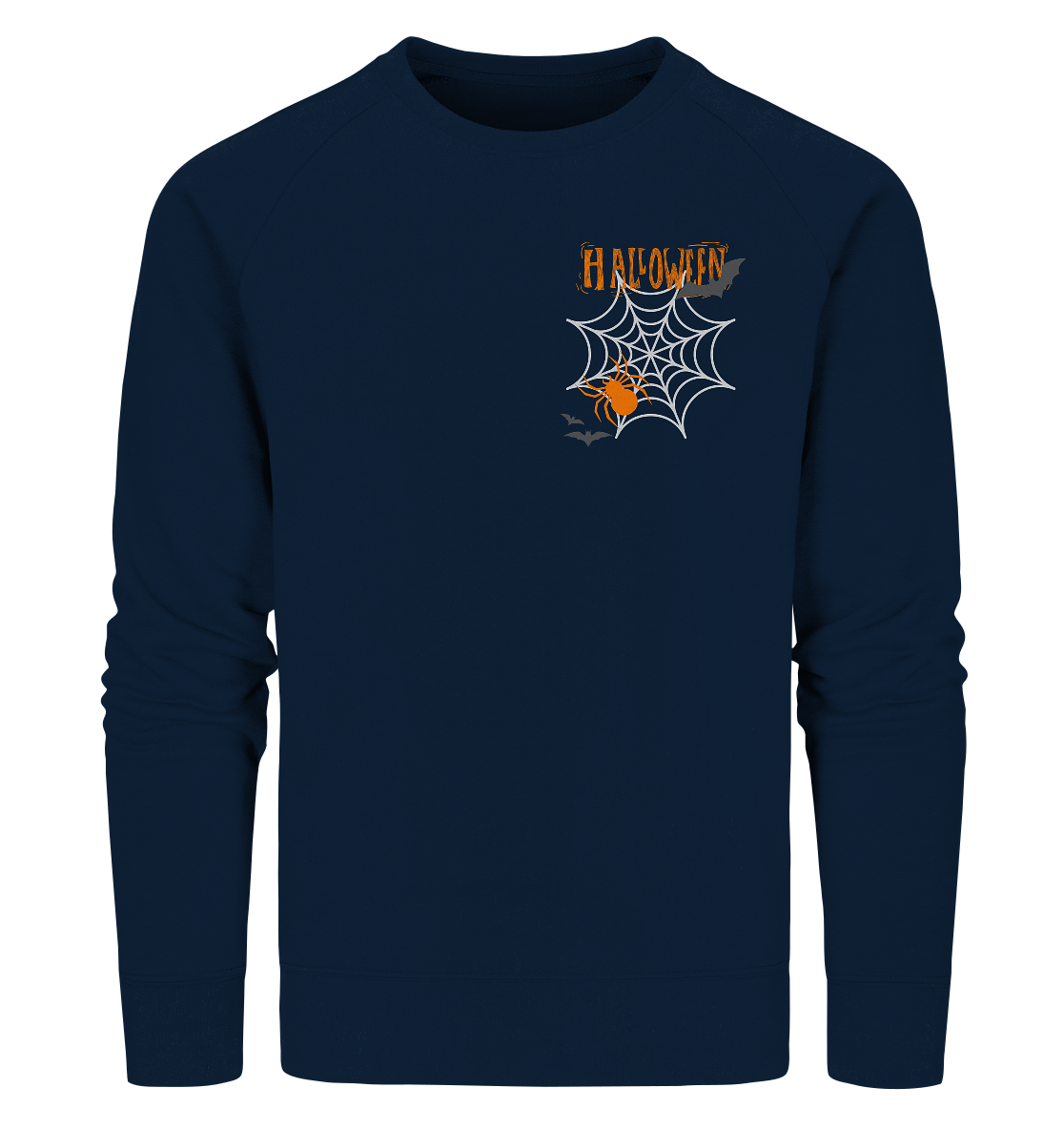 Halloween Shirt, Boo Halloween, Herbst T-Shirt, Kürbis Gesichter Shirt, Halloween Outfit, Spinnenetz, Halloween Kostüm - Organic Sweatshirt