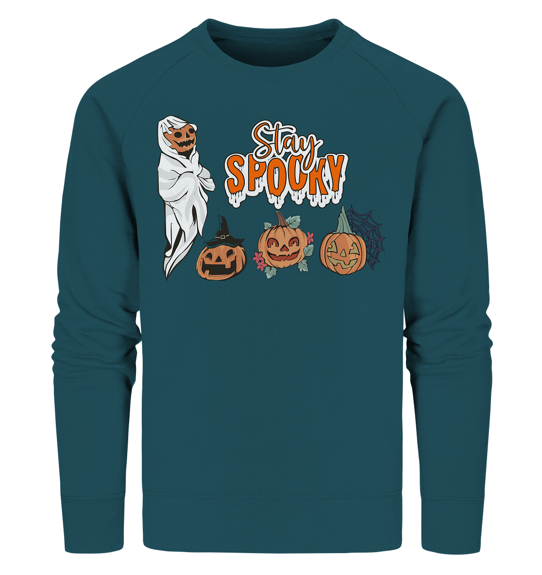 Kürbis Shirt, Halloween Shirt, Herbst T-Shirt, Kürbis Gesichter Shirt, Halloween Outfit, Stay Spooky, Halloween Kostüm - Organic Sweatshirt