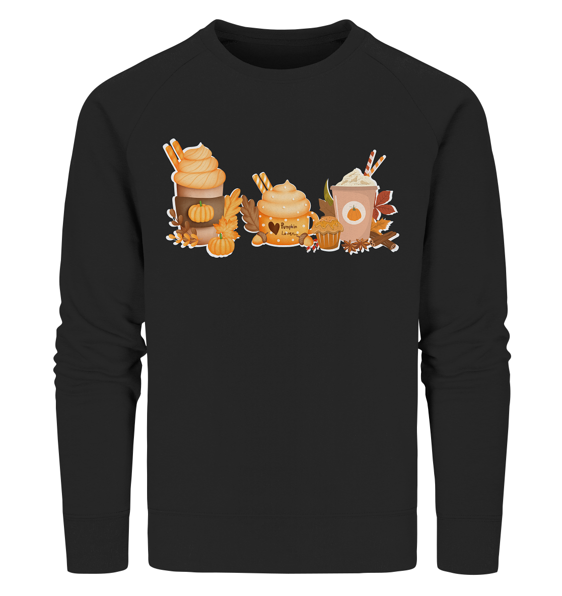 Halloween Comfort Kürbis Shirt, Kürbiskopf Shirt, Kürbis Variation Halloween Shirt, Hexen Shirt, Retro Herbst Shirt, Herbst Shirt - Organic Sweatshirt