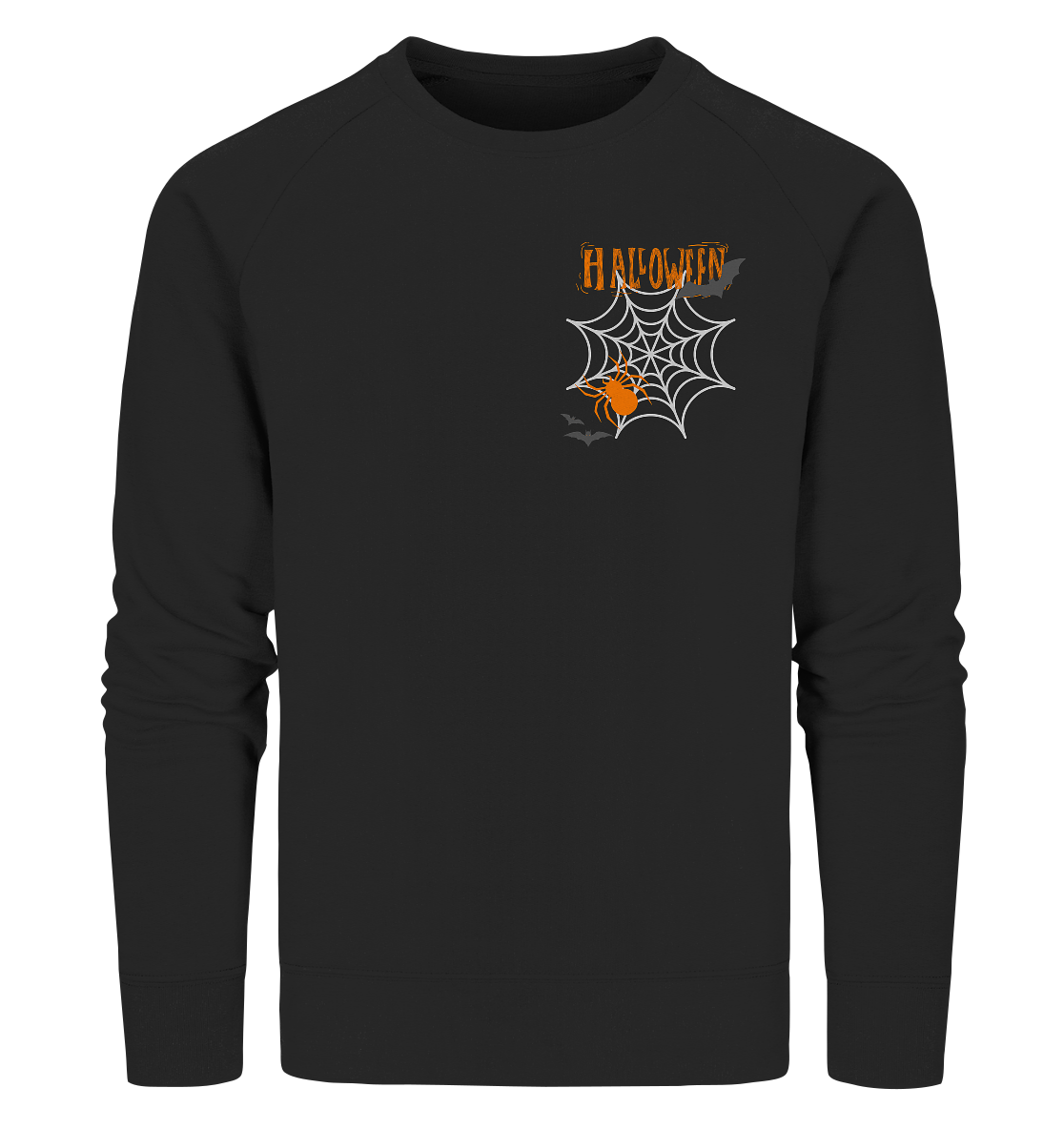 Halloween Shirt, Boo Halloween, Herbst T-Shirt, Kürbis Gesichter Shirt, Halloween Outfit, Spinnenetz, Halloween Kostüm - Organic Sweatshirt