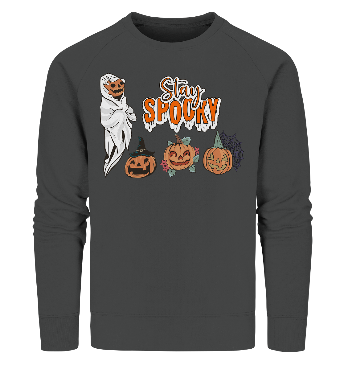 Kürbis Shirt, Halloween Shirt, Herbst T-Shirt, Kürbis Gesichter Shirt, Halloween Outfit, Stay Spooky, Halloween Kostüm - Organic Sweatshirt