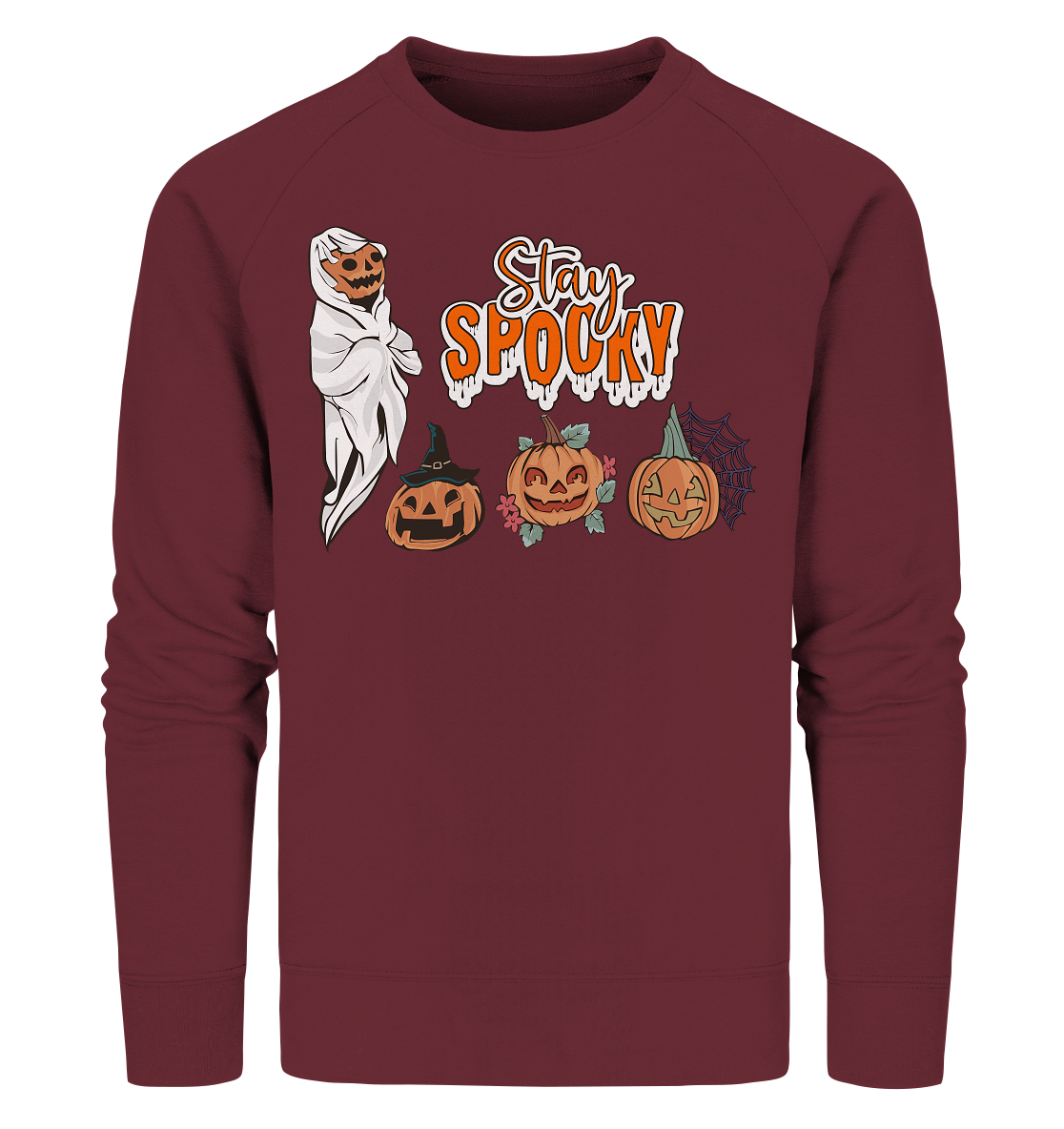 Kürbis Shirt, Halloween Shirt, Herbst T-Shirt, Kürbis Gesichter Shirt, Halloween Outfit, Stay Spooky, Halloween Kostüm - Organic Sweatshirt