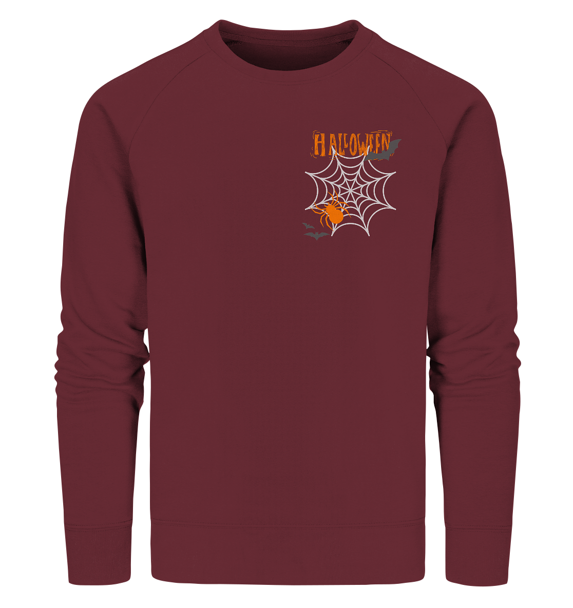 Halloween Shirt, Boo Halloween, Herbst T-Shirt, Kürbis Gesichter Shirt, Halloween Outfit, Spinnenetz, Halloween Kostüm - Organic Sweatshirt