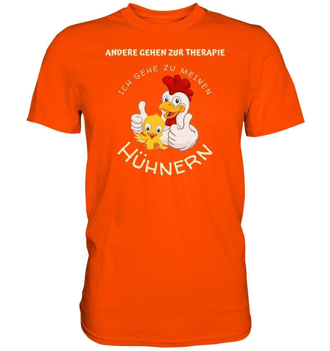 Hühner - Therapie Lustiges Landwirt Geflügel Bauer - Premium Shirt-bauer,geflügel,geflügelverein,Geschenk,geschenkidee,hahn,hobbyzucht,hobbyzüchter,hunh,hähnchen,hähne,hühnchen,hühner,hühner therapie,hühnerfarm,hühnerstall,hühnerzüchter,landwirt,verrücktes Huhn