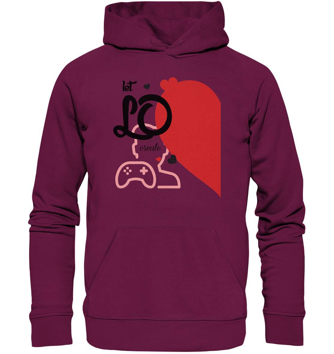 Valentinstag "Let LO create" Gaming couple Perfekt für Zocker Pärchen - Premium Unisex Hoodie-14. Februar,be my valentine,gamer,gaming couple,große Liebe,herz,liebe,lover,tag der verliebten,valentines day,Valentinstag,Valentinstag für Frauen,Valentinstag für Männer,Valentinstag Geschenk,Valentinstag Ideen,verliebt