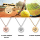 Personalisierte Tennishalskette – Danke für jedes Match | Teamwechsel | Geschenk für Tennis-Spieler, Trainer, Team | Silber, Gold, Roségold