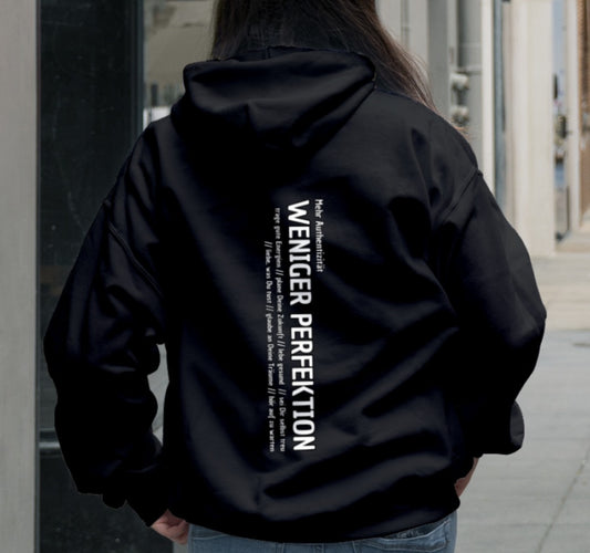 authentisch sein, Meditation Achtsamkeit, Achtsamkeit Coaching, Achtsamkeit Allteag, Pullover Achtsamkeit, einfach perfekt unperfekt, gesund Leben, perfekt Zeitform, backen Perfektion, Oversize Sweatshirt, Motivation Spruch, Statement Sweatshirt, Achtsamkeit Kleidung,