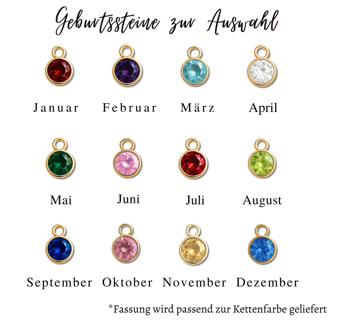 Personalisierte Sternenhimmel Karte-Halskette für Enkeltochter von Oma & Opa: Anhänger 20 mm Durchmesser & optional 9 x 6 mm Geburtssteinahänger, hochwertiger Edelstahl Silber, 18K vergoldet, Roségold-Überzug, Gravur mit Sternen Karte vom Tag der Geburt der Enkelin. Rückseite optional mit Gravur (50 Zeichen). 45 cm Kette + 5 cm, hypoallergen & anlaufbeständig. In eleganter Schmuck-Geschenkbox mit Satinbett und Grußkarte, Geschenk zur Taufe, Geburtstag, Konfirmation, Schulabschluss, Weihnachten.