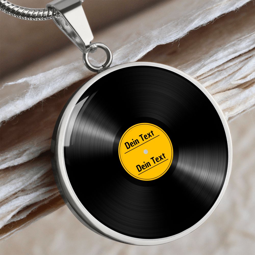 Vinyl Halskette, Vinyl Schmuck Geschenk, Vinyl Anhänger, Vinyl Schallplatten Geschenk, Musik Schallplatte Geschenk, Musiker Kette, Musiker Geschenk, Musik Halskette, Musik Schmuck personalisiert, Musik Geschenk, Musik Note Halskette, Halskette mit Gravur