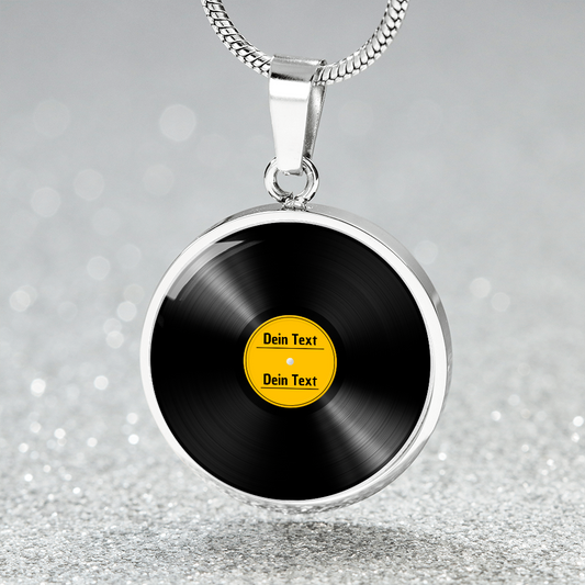 Vinyl Halskette, Vinyl Schmuck Geschenk, Vinyl Anhänger, Vinyl Schallplatten Geschenk, Musik Schallplatte Geschenk, Musiker Kette, Musiker Geschenk, Musik Halskette, Musik Schmuck personalisiert, Musik Geschenk, Musik Note Halskette, Halskette mit Gravur