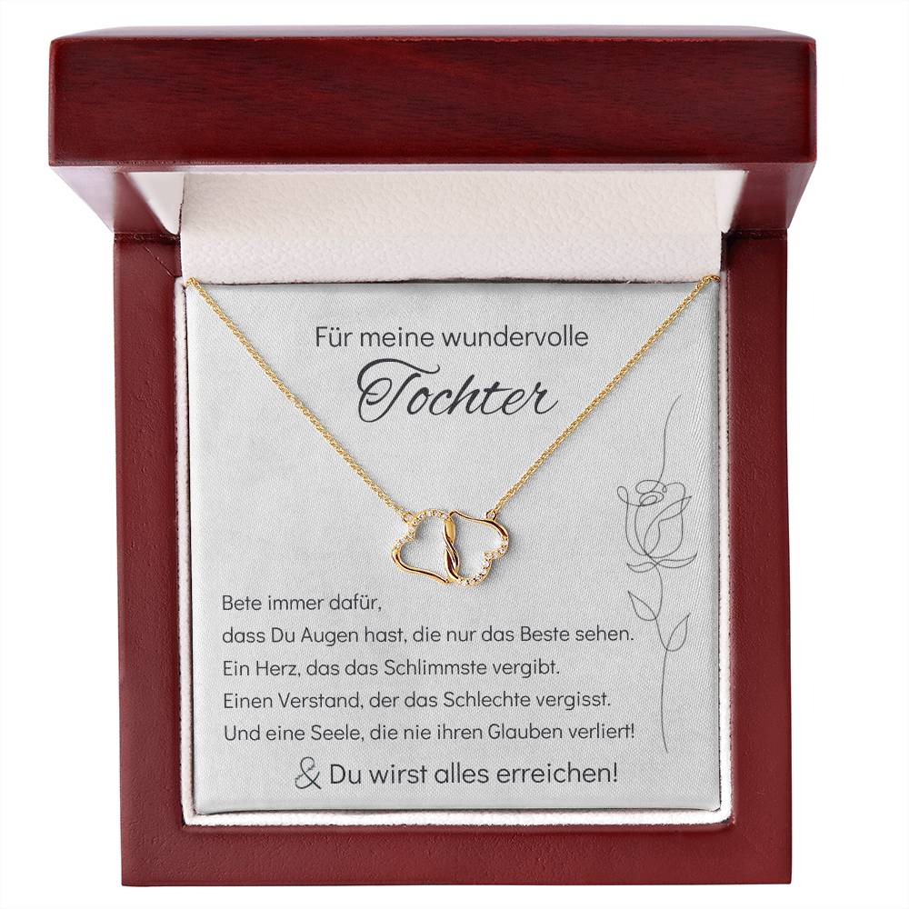 Geschenk für Tochter Personalisierte 14k Echtgold Halskette & Motivation Spruch, Geburtstagsgeschenk, zum Einzug in die erste eigene Wohnung