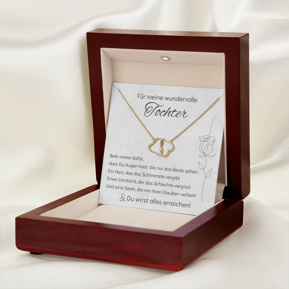 Geschenk für Tochter Personalisierte 14k Echtgold Halskette & Motivation Spruch, Geburtstagsgeschenk, zum Einzug in die erste eigene Wohnung