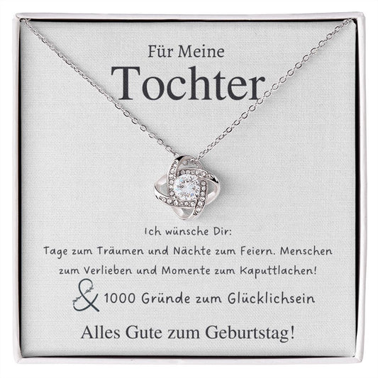 17. Geburtstag Mädchen Halskette mit Schmuckstein-Anhänger - Personalisierte Geburtstagskarte als Geburtstagsgeschenk für Mädchen