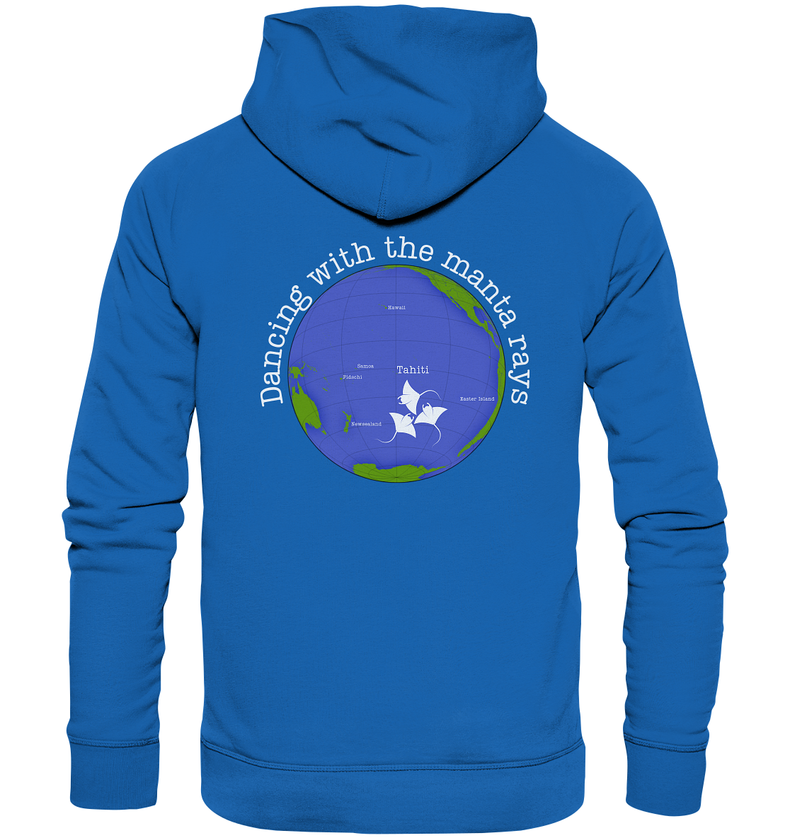 Tahiti Bora Bora Moorea mit Rochen schwimmen im Südsee Urlaub französisch Polynesien, Mantarochen schnorcheln Tauchurlaub Tahiti  - Premium Unisex Hoodie