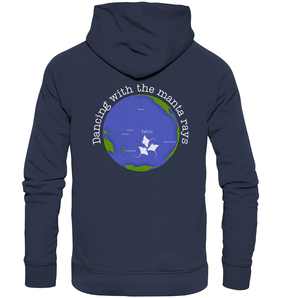 Tahiti Bora Bora Moorea mit Rochen schwimmen im Südsee Urlaub französisch Polynesien, Mantarochen schnorcheln Tauchurlaub Tahiti  - Premium Unisex Hoodie