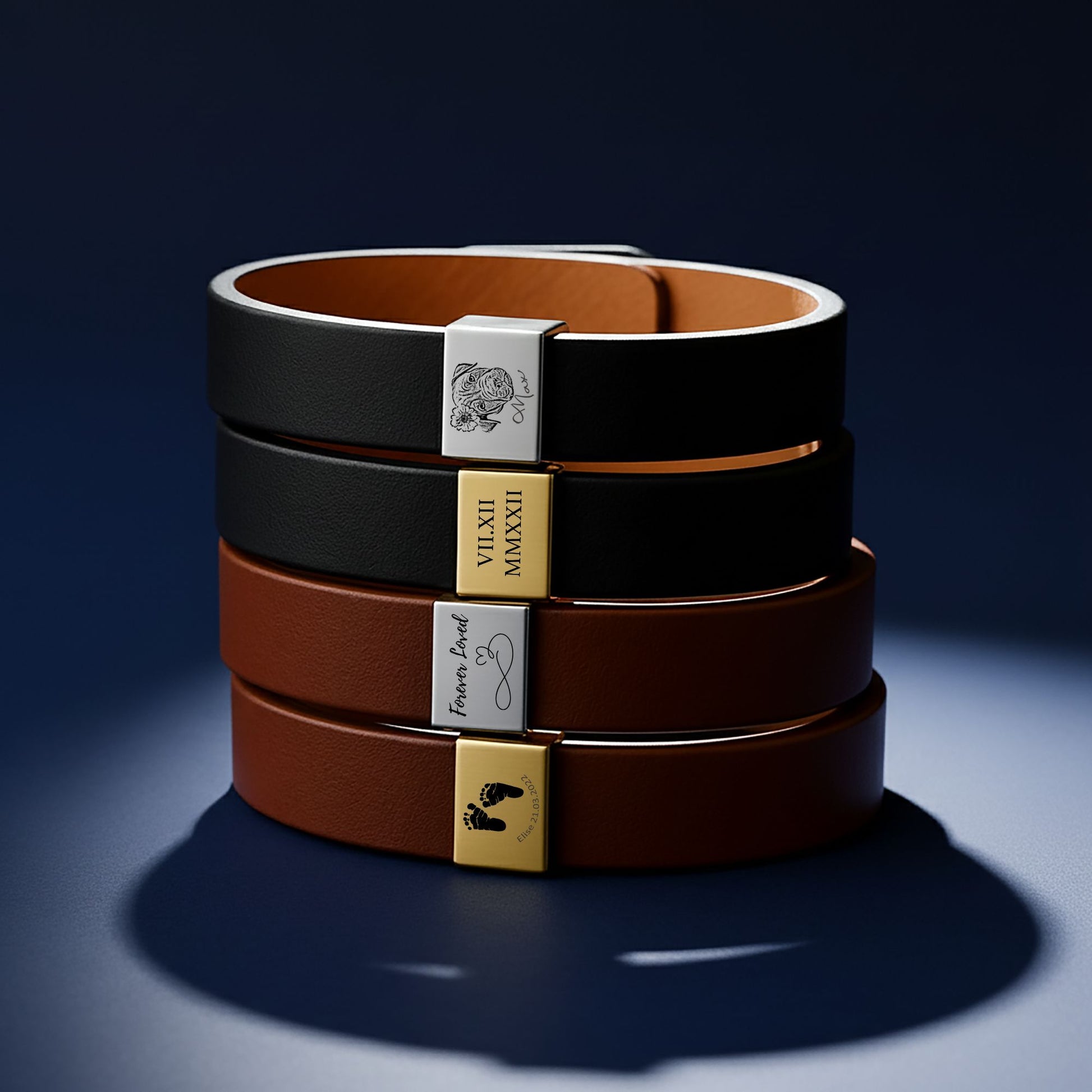 Nüchternheit Armband aus schwarzem/braunem veganem Leder, verstellbar 19–26 cm, mit silberner/18k vergoldeter Edelstahlplatte – Lasergravur für 1 Jahr nüchtern, 30 Tage nüchtern, AA Geschenk, Nüchternheitsjubiläum, Sobriety Armband, Genesungsschmuck für Männer, Mutmacher mit Spruch "Ein Tag nach dem anderen" und "Du bist frei – der Tag ist dein", Freiheit Schmuck als Recovery-Geschenk.