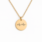 Personalisierte Herzschlag Kette mit Anhänger in Form eines Herzschlags, präsentiert in eleganter schwarzer Schmuckbox. Ideal als Geschenk zur Versöhnung für Partner, Freundin oder Ehefrau.
