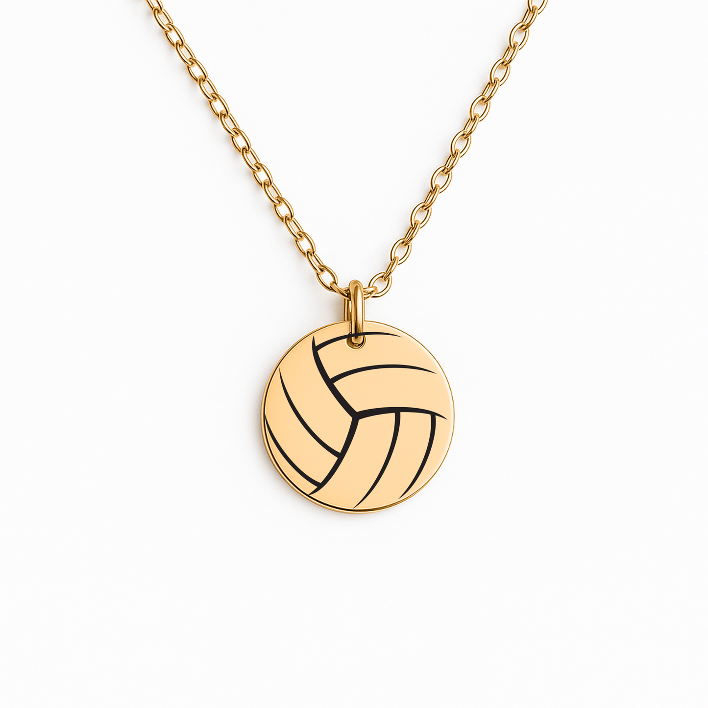 Personalisierte Volleyball-Halskette aus Edelstahl mit graviertem Ball-Anhänger in schwarzer Schmuckbox – perfektes Abschiedsgeschenk für Spieler, Team oder Verein