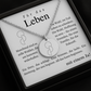 Organspende Halskette – Fein graviertes Blättchen-Symbol, Edelstahl, personalisierbar, 3 Varianten, verstellbar 45 cm + 5 cm