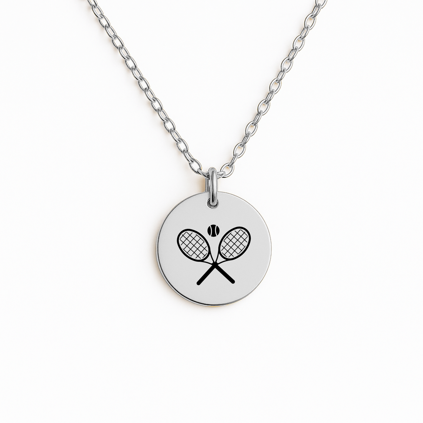 Personalisierte Tennishalskette – Danke für jedes Match | Teamwechsel | Geschenk für Tennis-Spieler, Trainer, Team | Silber, Gold, Roségold