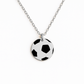 Personalisierte Fußball-Halskette aus Edelstahl mit graviertem Ball-Anhänger in schwarzer Schmuckbox – perfektes Abschiedsgeschenk für Spieler, Team oder Verein.