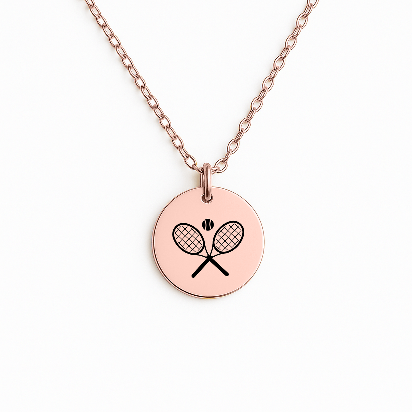 Personalisierte Tennishalskette – Danke für jedes Match | Teamwechsel | Geschenk für Tennis-Spieler, Trainer, Team | Silber, Gold, Roségold