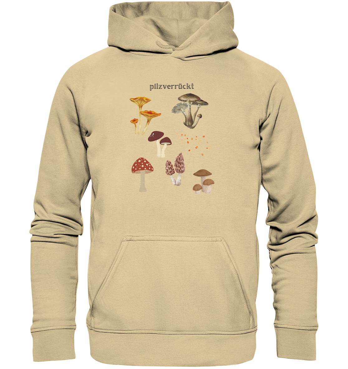 Pilzverrückt Motiv für Pilzsammler und Pilzsucher, Spaziergang im Wald  - Basic Unisex Hoodie