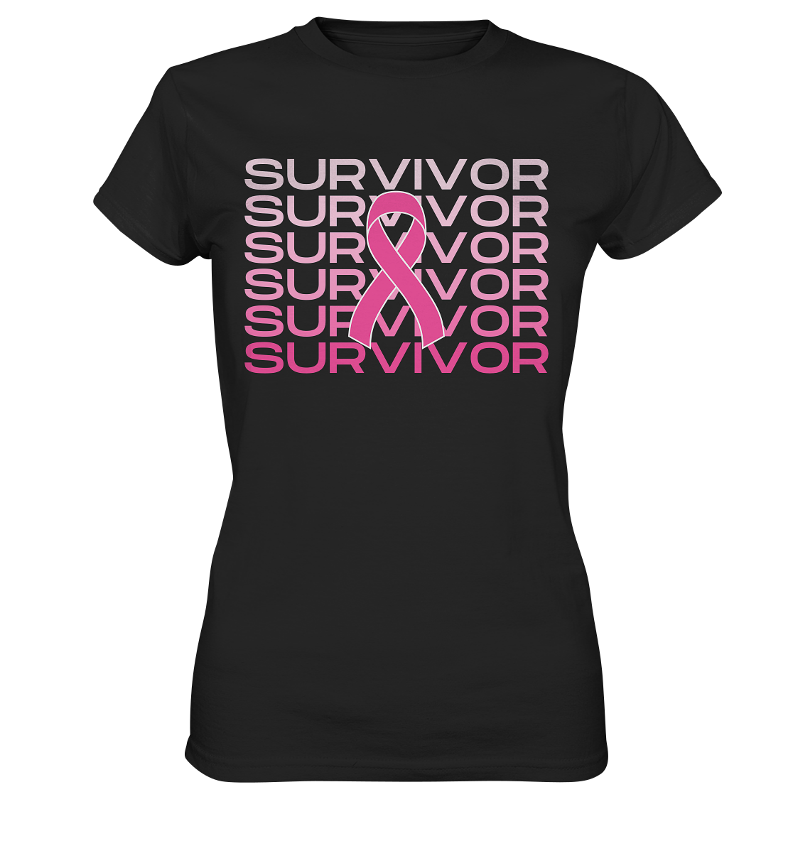 Krebs Überlebender Shirt, Cancer Support Shirt, Cancer Fighter Support Team Shirt, motivierende Krebs Shirts, Brustkrebs Survivor - Ladies Premium Shirt