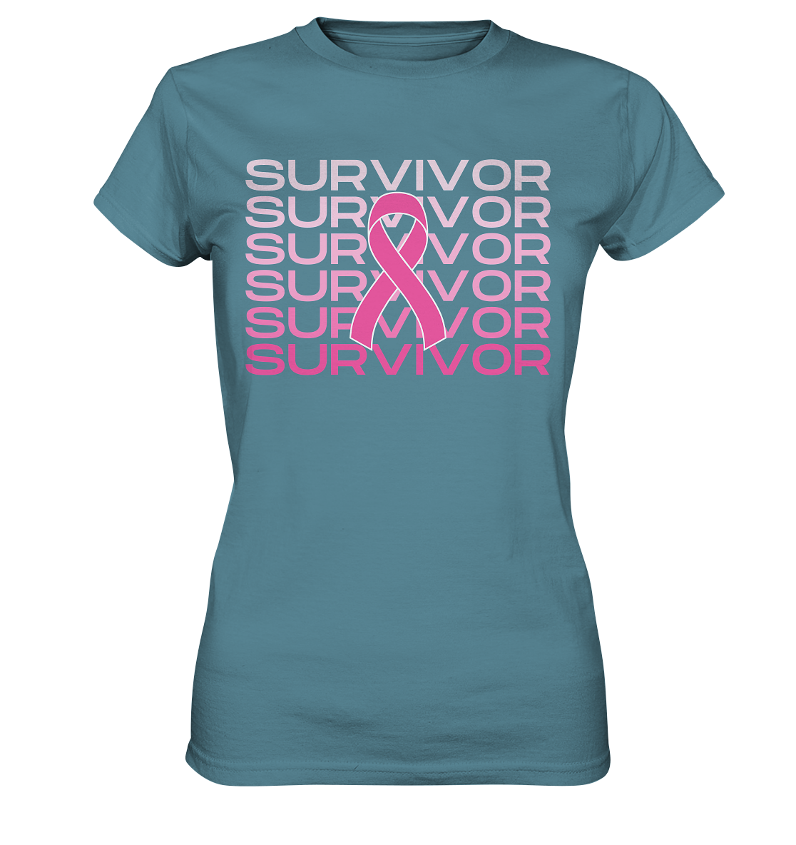 Krebs Überlebender Shirt, Cancer Support Shirt, Cancer Fighter Support Team Shirt, motivierende Krebs Shirts, Brustkrebs Survivor - Ladies Premium Shirt