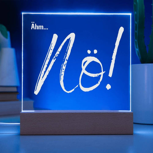 Ähm... Nö! Acrylschild – Lustiges Statement für zu Hause oder Büro, Nein danke Schild, Frei besetzt Schild, Mama und Papa Geschenk