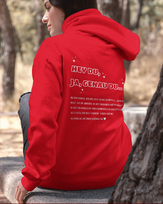 Hoodie mit großem Rückendruck, Du bist wundervoll Hoodie, trendiger Hoodie mit Spruch, perfekte mentale Gesundheit Premium Unisex Hoodie