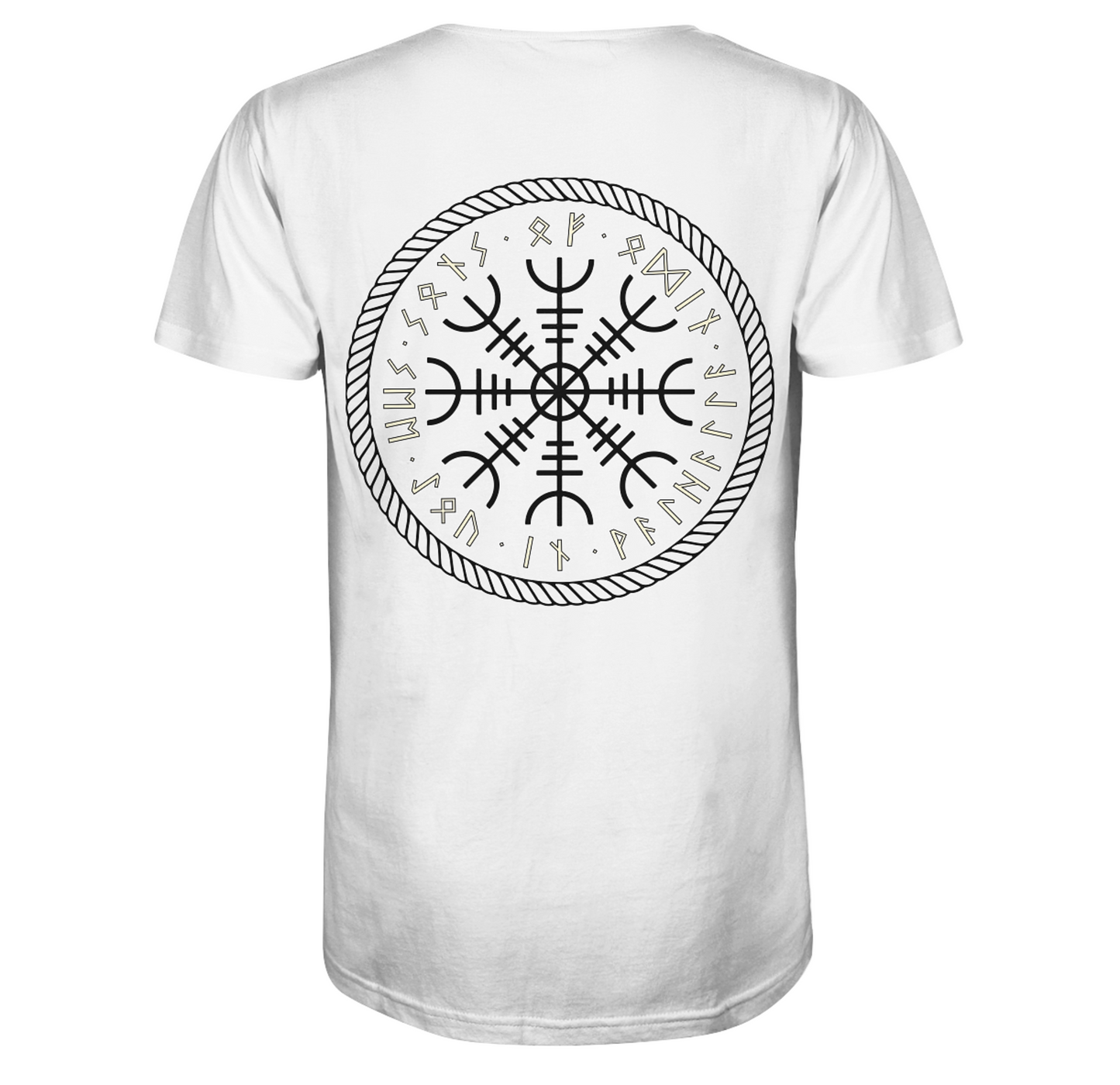 Cooles Wikinger-T-Shirt, Vegvisir-Shirts, Walhalla-Shirt, Kurzarm-Wikinger-Shirt, nordisches Mythologie-Geschenk - Organic Shirt