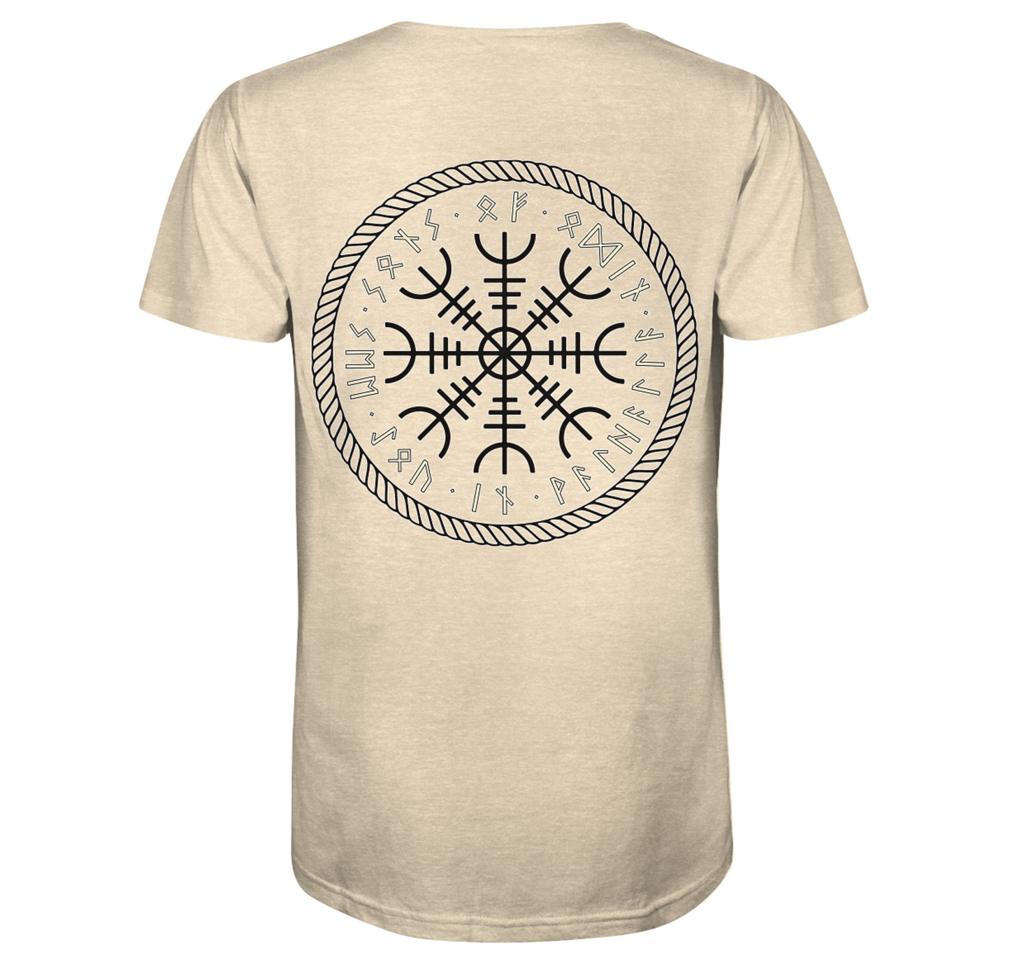 Cooles Wikinger-T-Shirt, Vegvisir-Shirts, Walhalla-Shirt, Kurzarm-Wikinger-Shirt, nordisches Mythologie-Geschenk - Organic Shirt