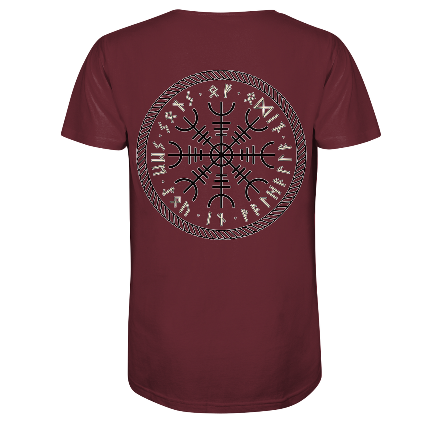 Cooles Wikinger-T-Shirt, Vegvisir-Shirts, Walhalla-Shirt, Kurzarm-Wikinger-Shirt, nordisches Mythologie-Geschenk - Organic Shirt