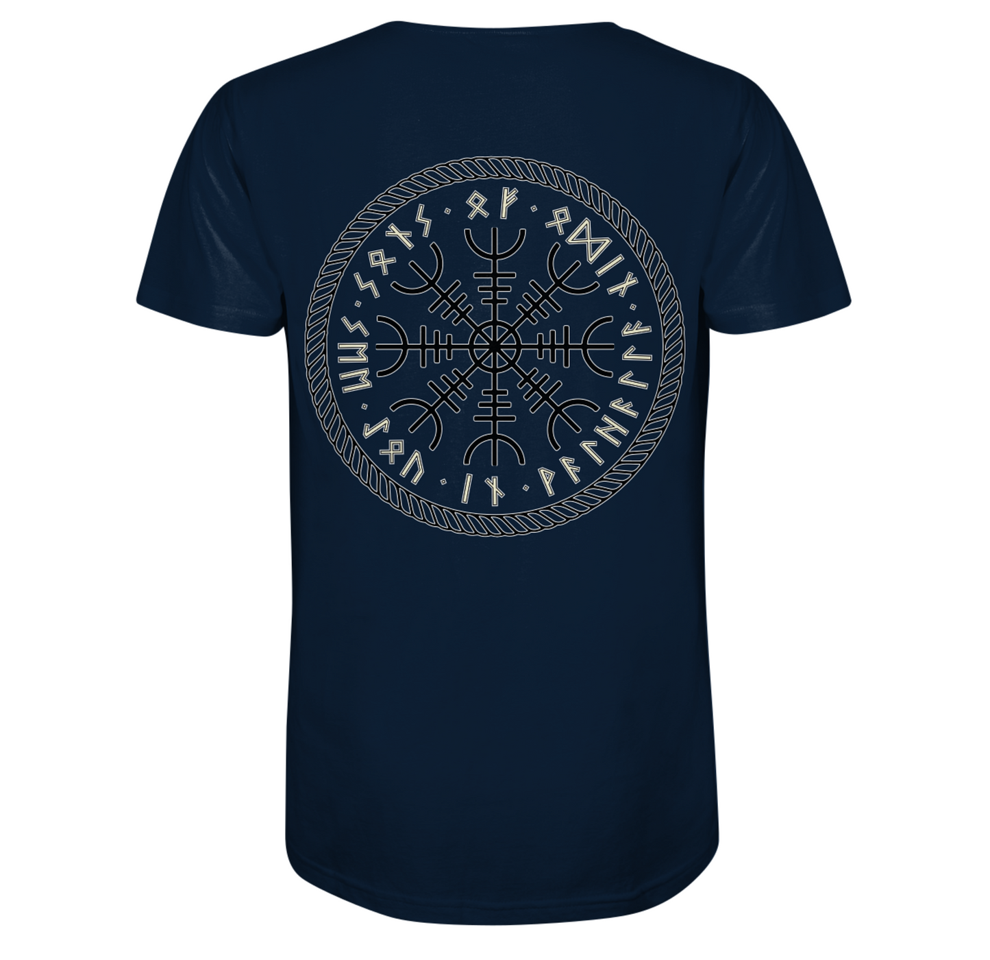 Cooles Wikinger-T-Shirt, Vegvisir-Shirts, Walhalla-Shirt, Kurzarm-Wikinger-Shirt, nordisches Mythologie-Geschenk - Organic Shirt