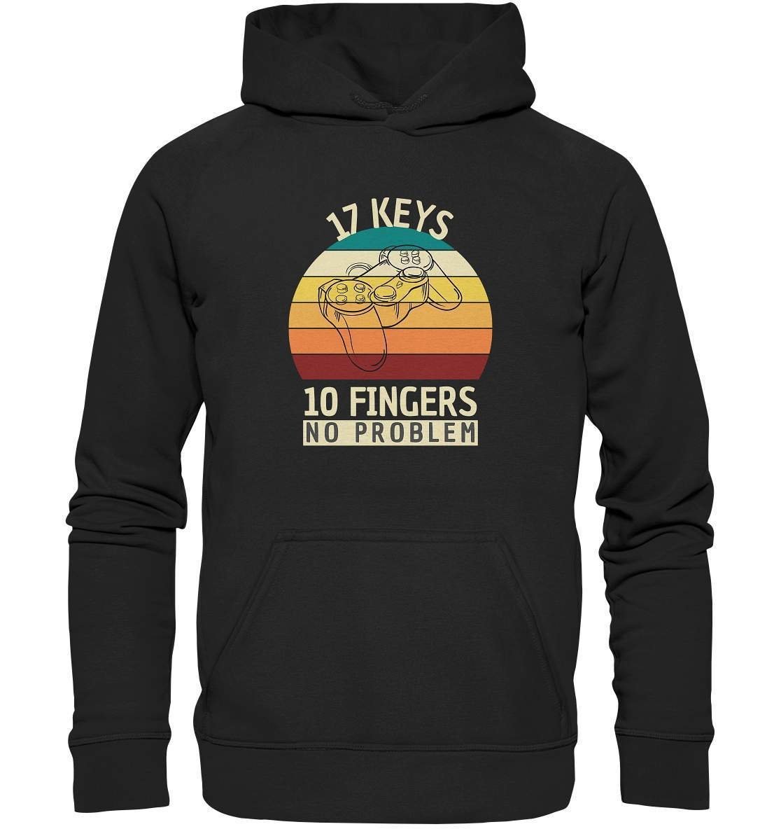 "17 Keys - 10 Fingers - No Problem" Fun für alle Computer Nerds - No1 Zocker und Gamer - Basic Unisex Hoodie XL - Der Faun Design