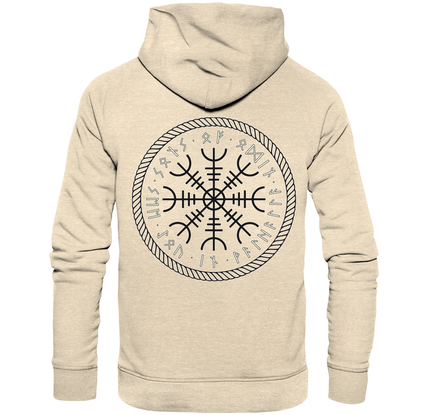 Cooler Wikinger Hoodie, Vegvisir-Shirts, Walhalla-Shirt, Bio-Baumwoll-Kurzarm-Wikinger-Shirt, nordisches Mythologie-Geschenk - Organic Hoodie