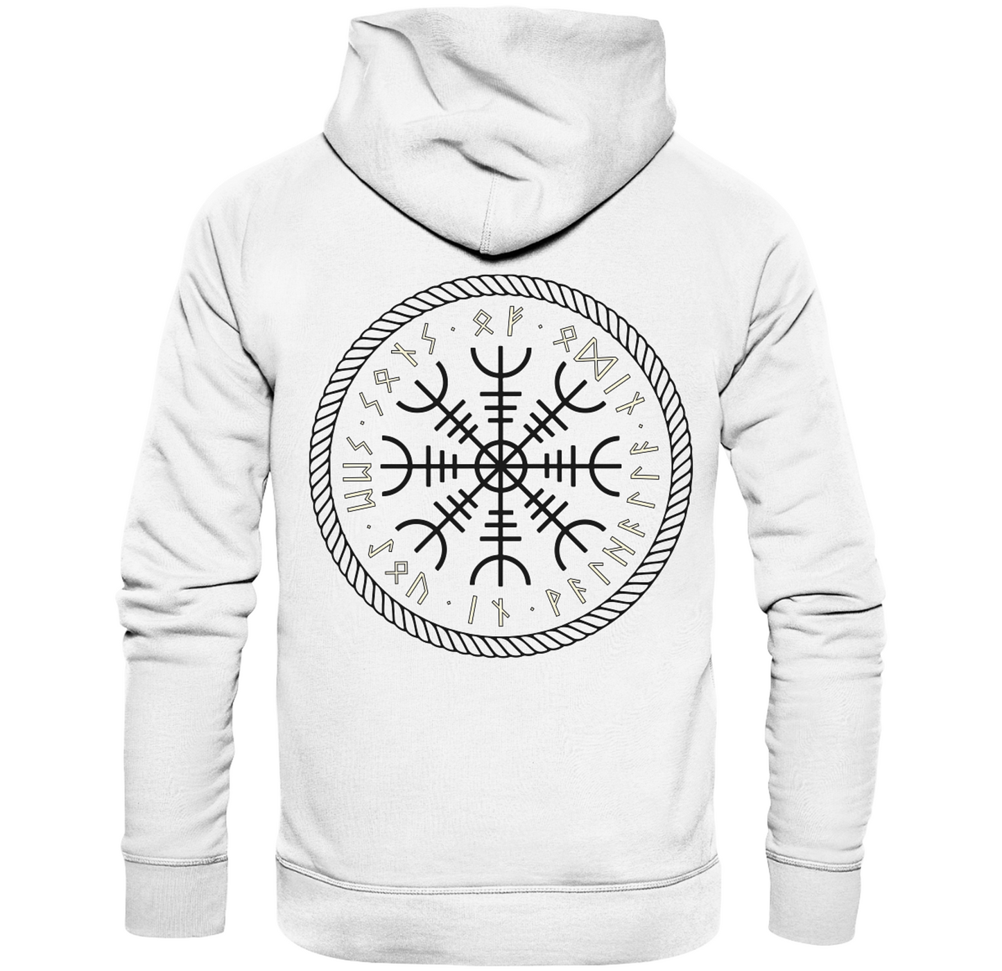 Cooler Wikinger Hoodie, Vegvisir-Shirts, Walhalla-Shirt, Bio-Baumwoll-Kurzarm-Wikinger-Shirt, nordisches Mythologie-Geschenk - Organic Hoodie