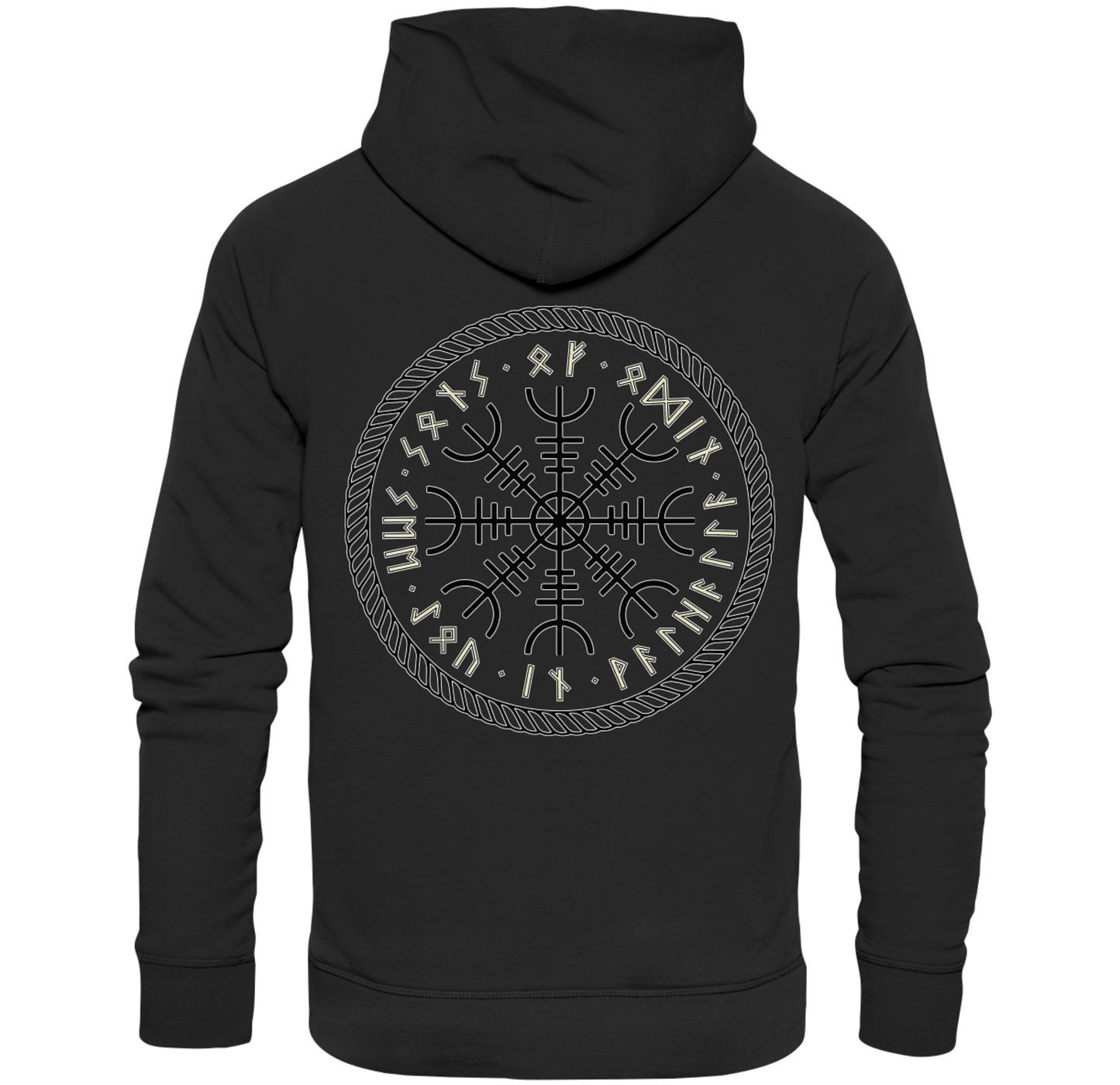 Cooles Wikinger-Hoodie, Vegvisir-Shirts, Walhalla-Shirt, Kurzarm-Wikinger-Shirt, nordisches Mythologie-Geschenk - Organic Hoodie