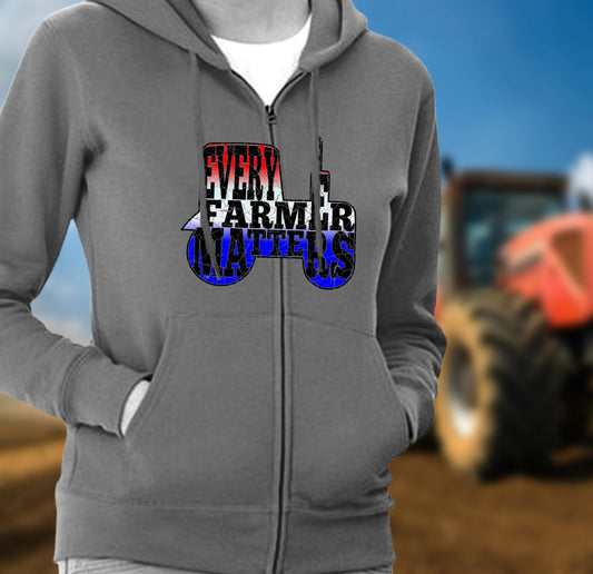 Jeder Landwirt zählt Statement Outfit für alle Bauern und Bauernfans - Organic Zipper-Bauer Protestshirt Niederlande,Bauern Protest,Bauern Straßenblock,Bauernstreik Holland,Holländische Landwirtschaft,Jeder Bauer zählt Herren,Niederlande,Niederlande Traktorenstreik,Solidarität Landwirt,Solidarität mit Niederlande,Trotspodboer Shirt