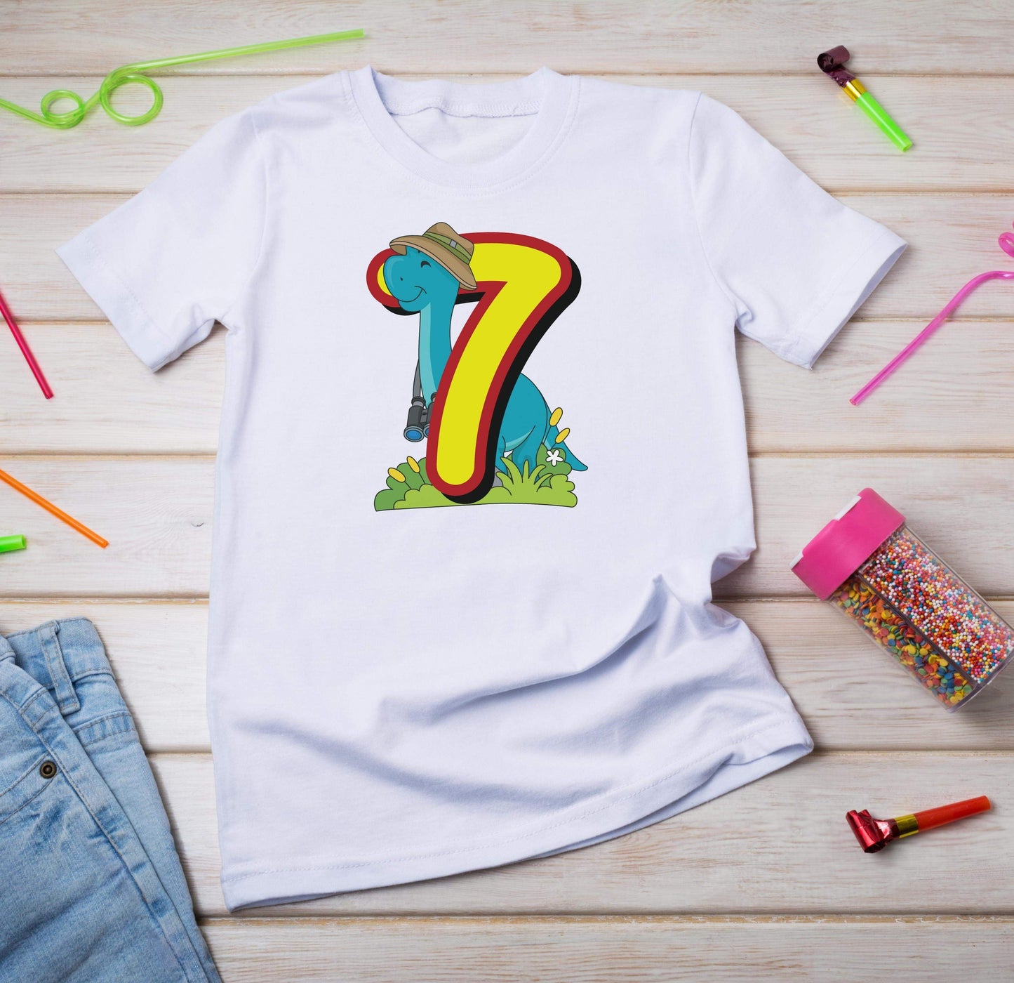 7. Geburtstag Outfit - Dino Geburtstagsshirt - Kids Premium Shirt-7 Jahre,7.geburtstag,blauer dino,dino,dinofan,dinosaurier,geburtstag,geburtstagsoutfit,geschenkidee,jungen,Kinder T-Shirt,Kindergeburtstag,kleinkind,mädchen