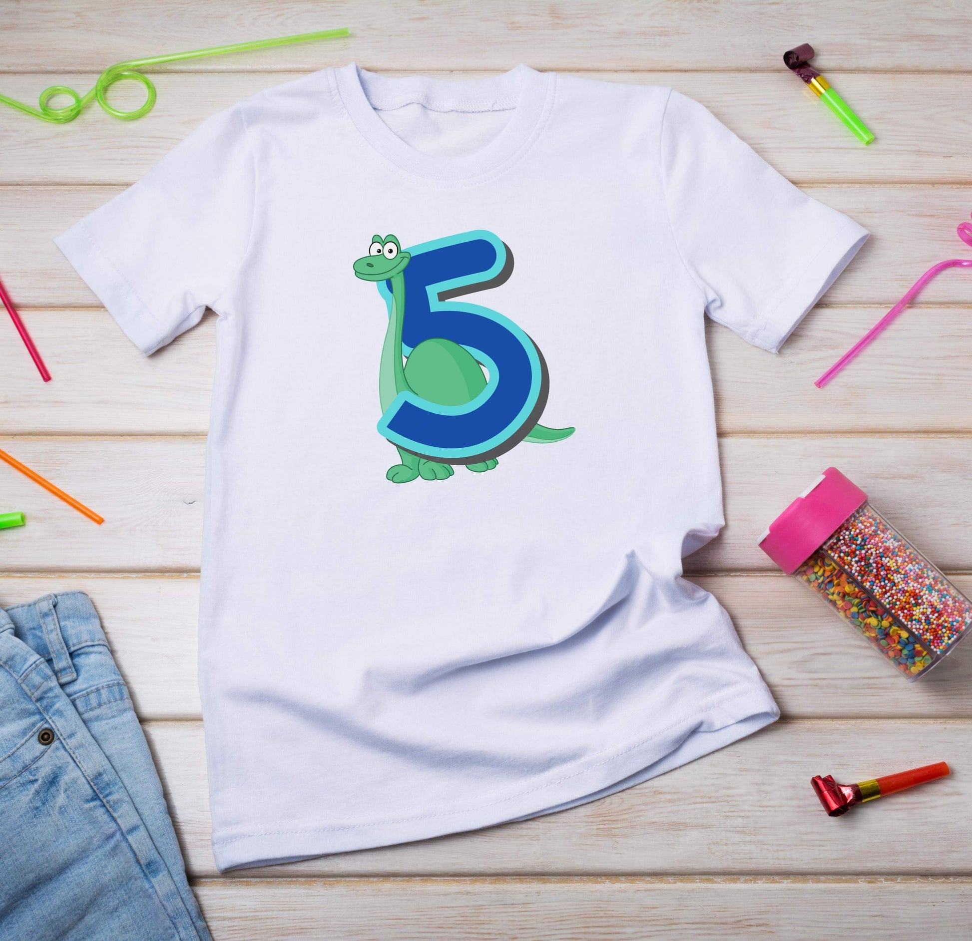 5. Geburtstag Outfit - Dino Geburtstagsshirt - Kids Premium Shirt-5 Jahre,5.geburtstag,blauer dino,dino,dinofan,dinosaurier,geburtstag,geburtstagsoutfit,geschenkidee,gruen,jungen,Kindergeburtstag,kleinkind,mädchen