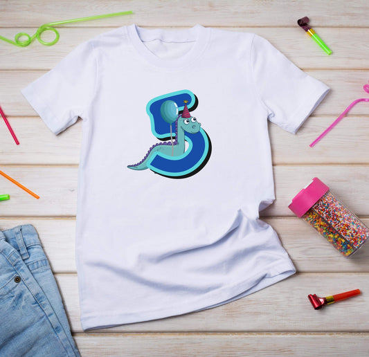 5. Geburtstag Outfit - Dino Geburtstagsshirt - Kids Premium Shirt-5 Jahre,5.geburtstag,blauer dino,cooles shirt,dino,dinofan,dinosaurier,geburtstag,geburtstagsoutfit,geschenkidee,gruen,jungen,kinder t-shirt,Kindergeburtstag,kleinkind,mädchen