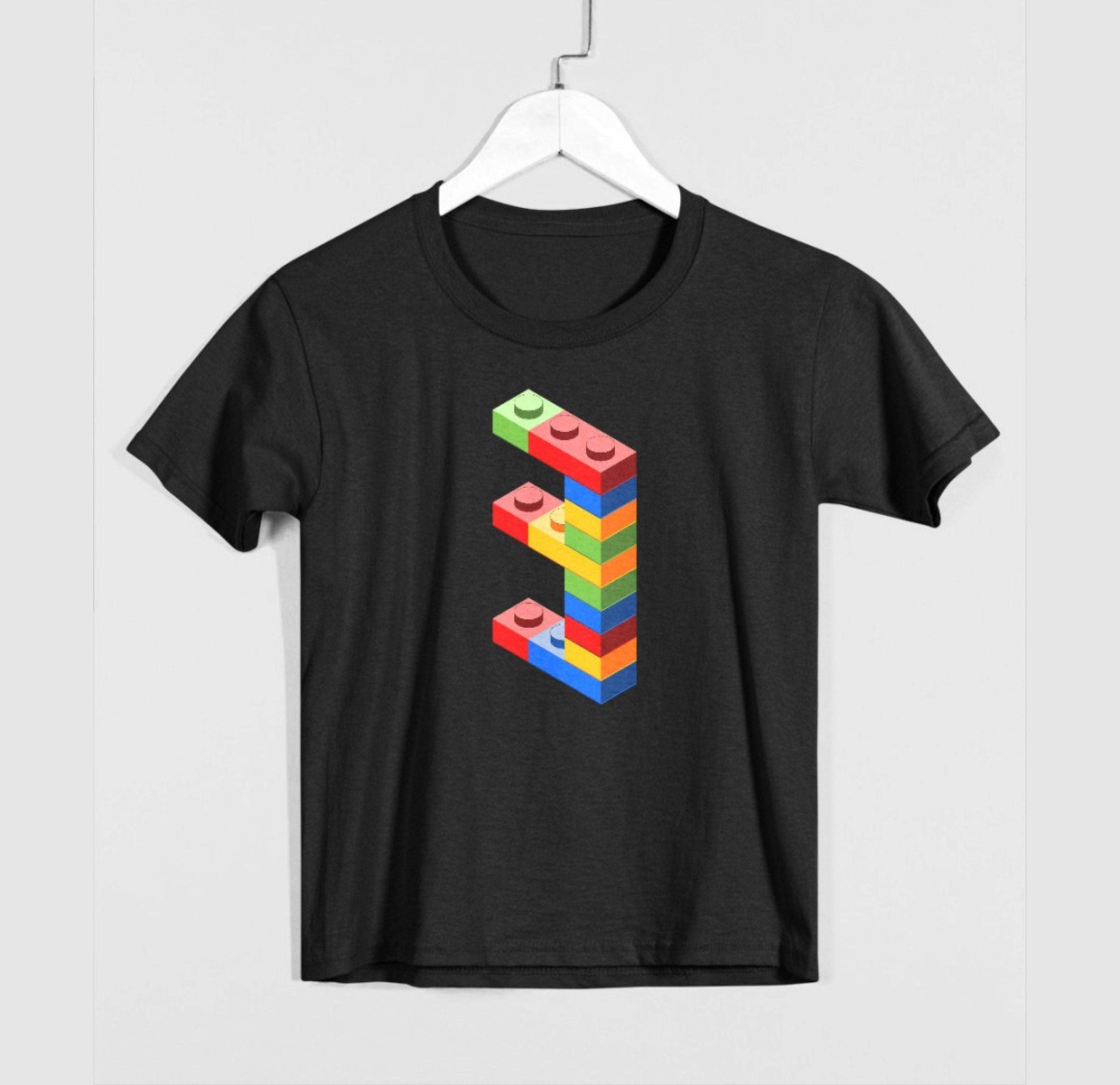 Bausteine 3. Geburtstag Outfit Blockbaustein - Kids Premium Shirt-3 Jahre,3.Geburtstag,Blockbausteine,drei Jahre alt,dreijährig,dritter Geburtstag,Duplo,Geburtstagsgeschenk,geburtstagsoutfit,jungen,kleinkind,Klemmbausteine,Lego,mädchen,Stapelsteine,unisex