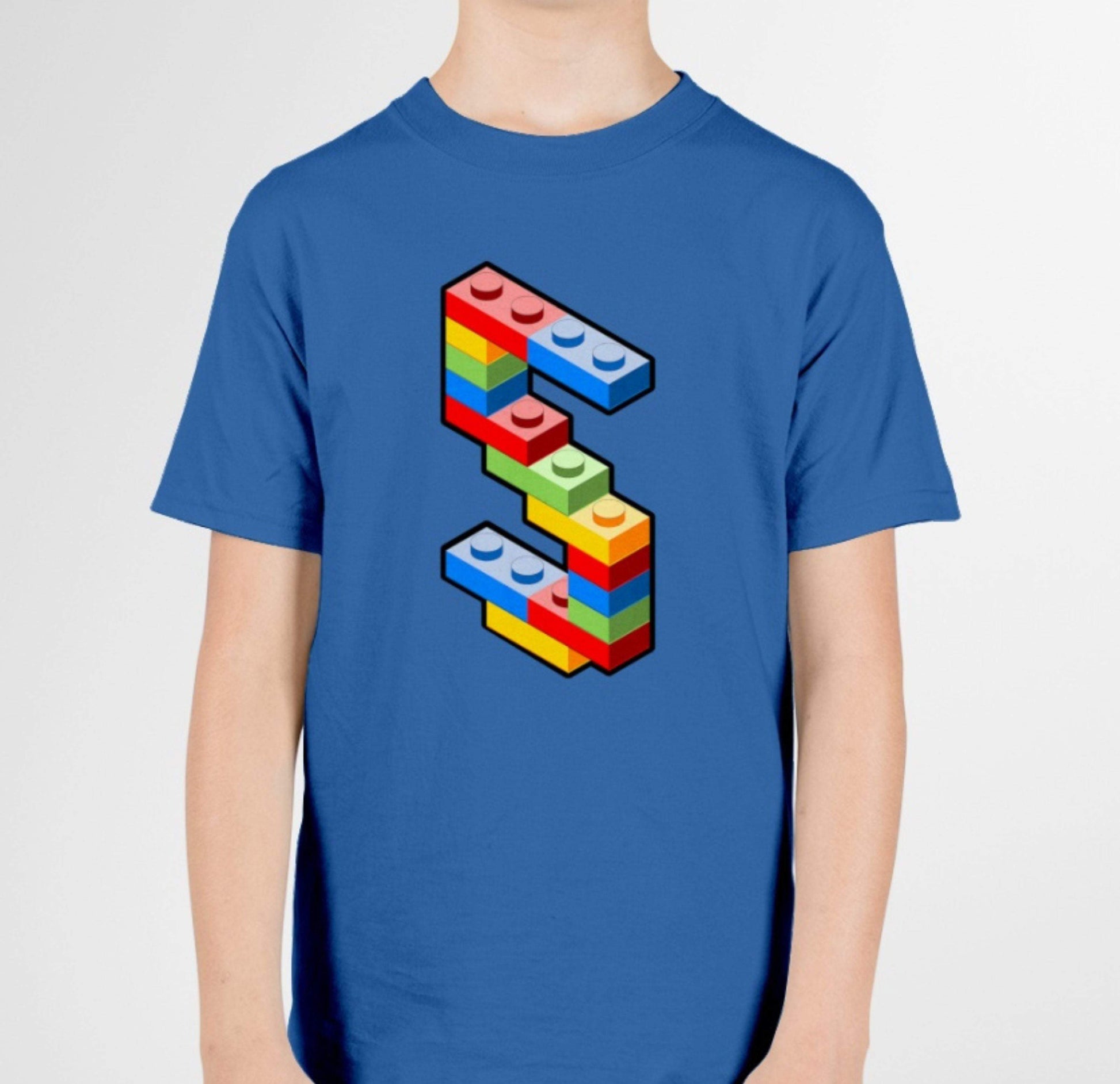 Bausteine 5. Geburtstag Outfit - Blockbaustein - Kids Premium Shirt-5 Jahre,5.Geburtstag,Bausteine,Blockbausteine,Duplo,fünf Jahre alt,fünfjährig,fünfter Geburtstag,Geburtstagsgeschenk,geburtstagsoutfit,jungen,kind,Klemmbausteine,Lego,mädchen,Stapelsteine,unisex