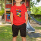 Bausteine 6. Geburtstag Outfit - Blockbaustein - Kids Premium Shirt-6 Jahre,6.Geburtstag,Bausteine,Blockbausteine,Duplo,Geburtstagsgeschenk,geburtstagsoutfit,jungen,kind,Klemmbausteine,Lego,mädchen,sechs Jahre alt,sechsjährig,sechster Geburtstag,Stapelsteine,unisex