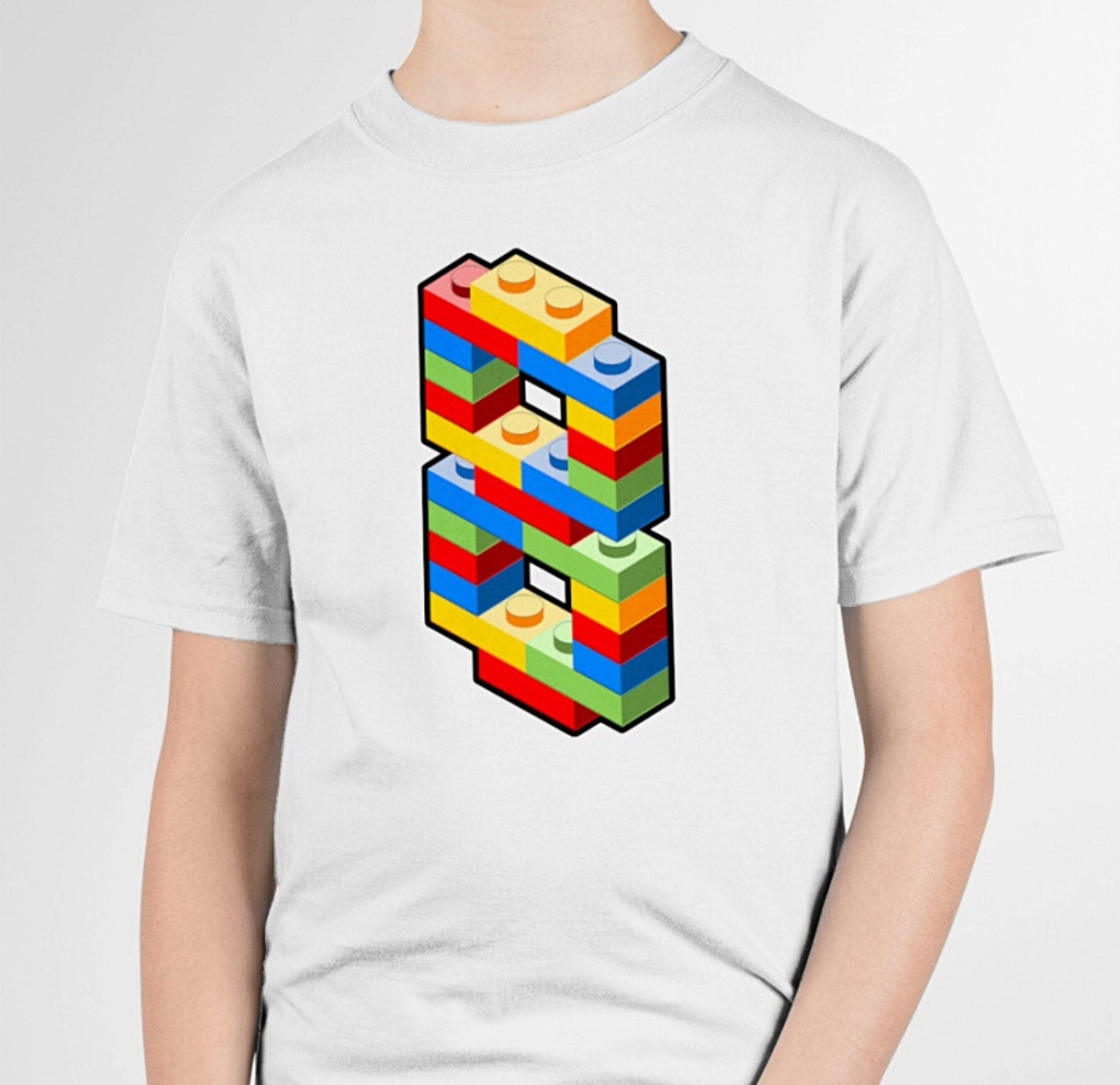 Bausteine 8. Geburtstag Outfit - Blockbaustein - Kids Premium Shirt-8 Jahre,8.Geburtstag,acht Jahre alt,achter Geburtstag,achtjährig,Bausteine,Blockbausteine,Duplo,Geburtstagsgeschenk,geburtstagsoutfit,jungen,kind,Klemmbausteine,Lego,mädchen,Stapelsteine,unisex