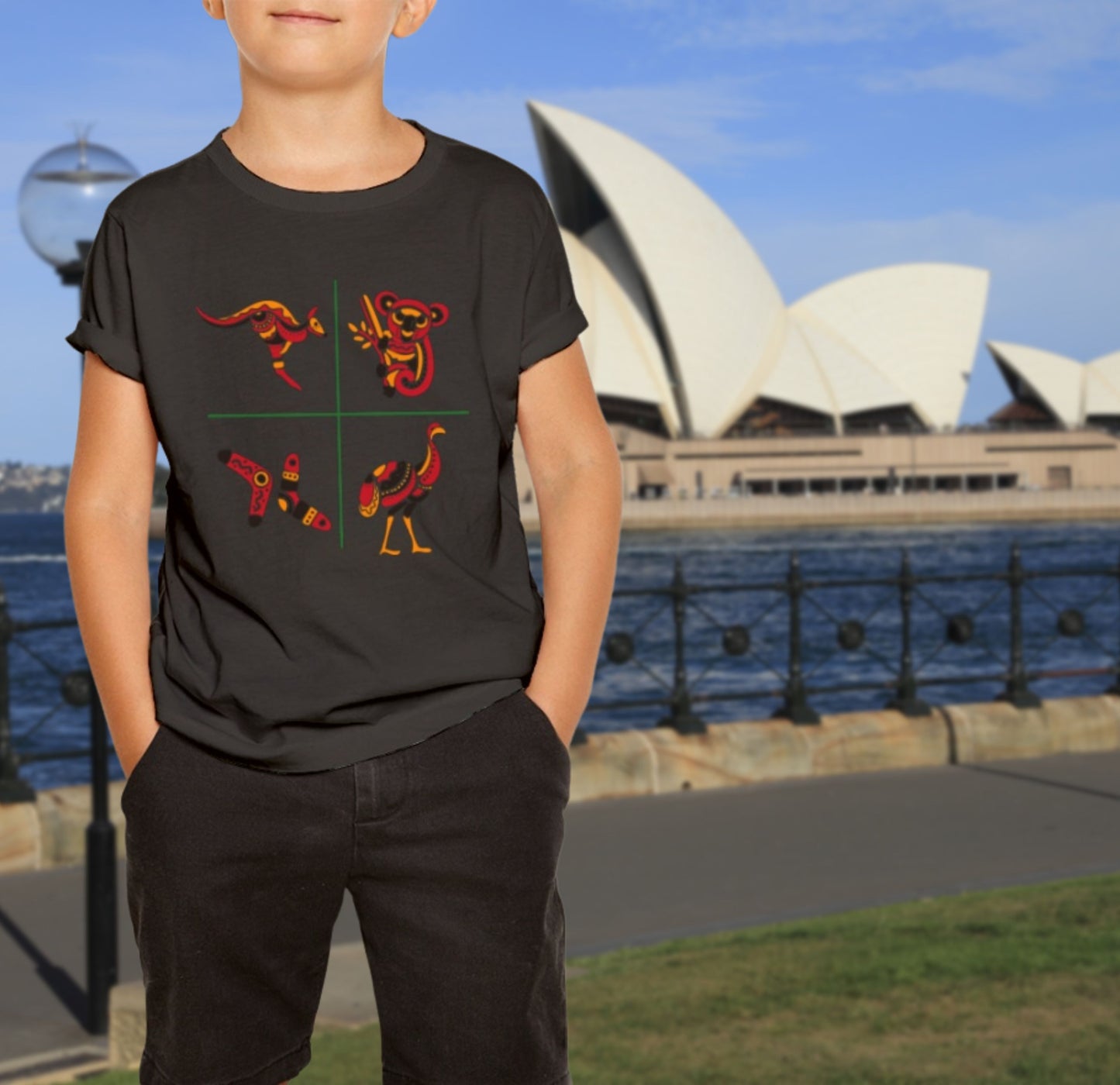 Australiens Schönheit in 4 Elementen - Kids Organic Shirt