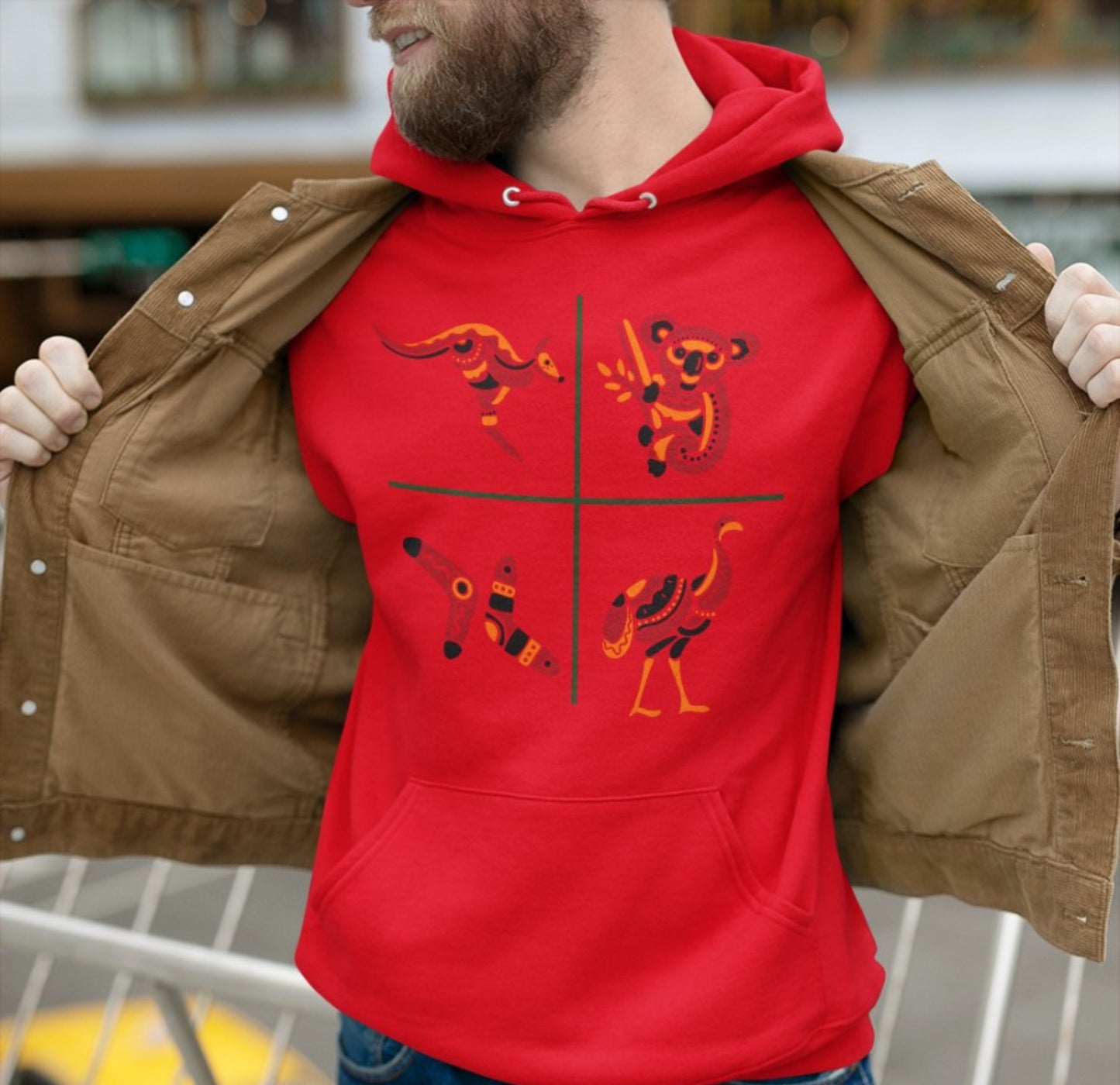 Australiens Schönheit in 4 Elementen - Premium Unisex Hoodie